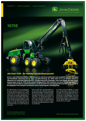 Колесни харвестъри John Deere 1070 E