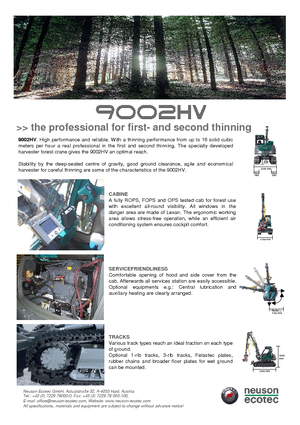 Колесни харвестъри Neuson-Ecotec 9002 HV