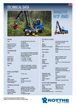 Колесни харвестъри Rottne H 11 C
