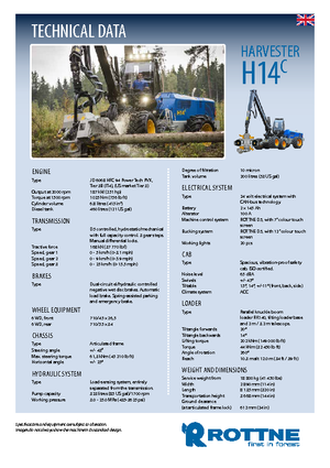 Колесни харвестъри Rottne H 14 C