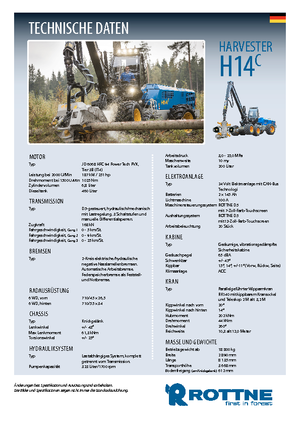 Колесни харвестъри Rottne H 14 C