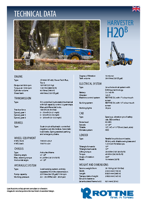 Колесни харвестъри Rottne H 20 B