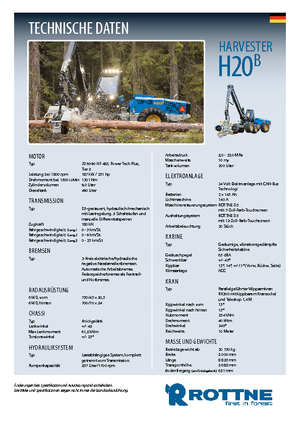 Колесни харвестъри Rottne H 20 B