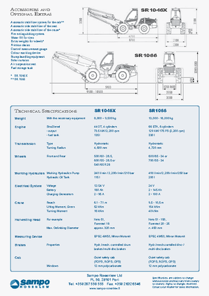 Колесни харвестъри Sampo Rosenlew SR 1046 X
