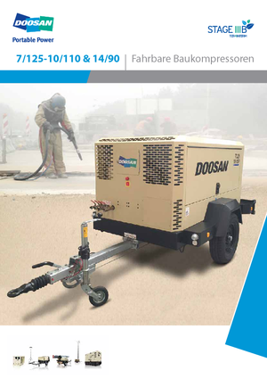 Преносими компресори за въздух - дизелови, електрически, бензинови Doosan 14/90