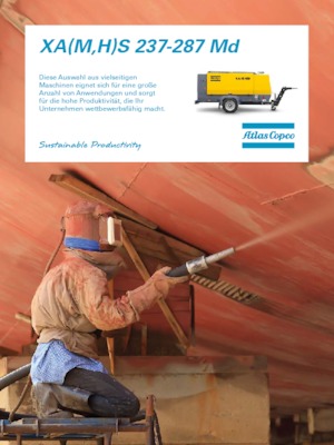 Преносими компресори за въздух - дизелови, електрически, бензинови Atlas Copco XAMS 287 MD
