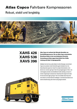 Преносими компресори за въздух - дизелови, електрически, бензинови Atlas Copco XAHS 426 CD