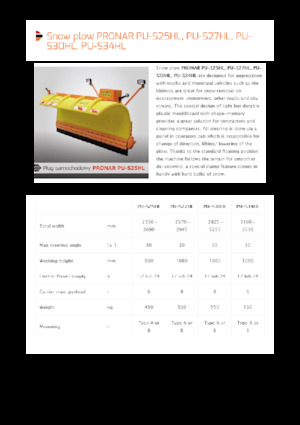 Магистрални снегорини Pronar PU-S30HL 