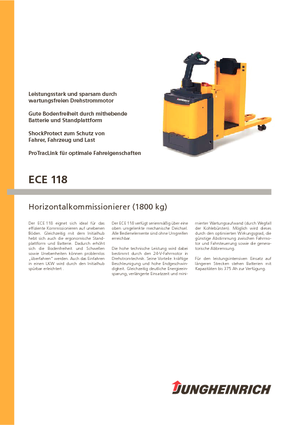 Машини за събиране на поръчки Jungheinrich ECE 118