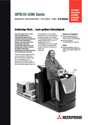 Машини за събиране на поръчки Mitsubishi OPB 10 NSPF