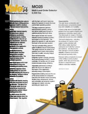 Машини за събиране на поръчки Yale MO25