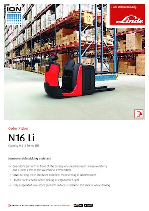 Машини за събиране на поръчки Linde N16Li