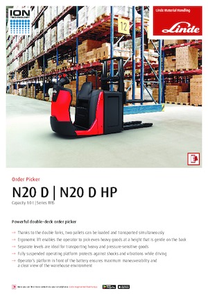 Машини за събиране на поръчки Linde N20D HP