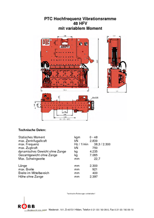 Вибрационни чукове PTC 48 HFV