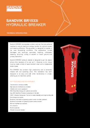 Хидравлични чукове Sandvik BR1533i