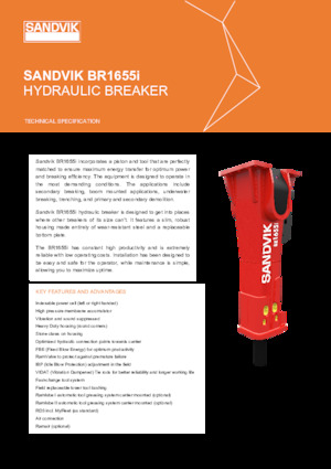 Хидравлични чукове Sandvik BR1655i