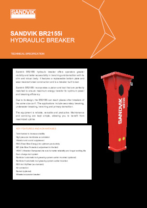 Хидравлични чукове Sandvik BR2155i