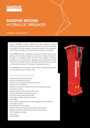 Хидравлични чукове Sandvik BR3288i