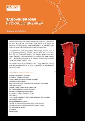 Хидравлични чукове Sandvik BR4099i