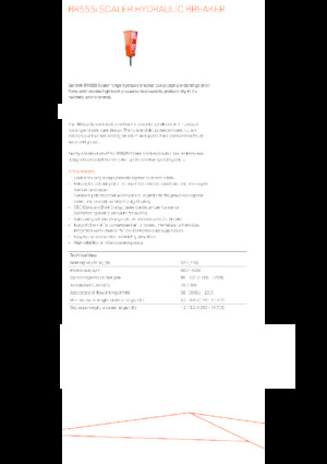 Хидравлични чукове Sandvik BR555i Scaler