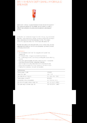 Хидравлични чукове Sandvik BR777i