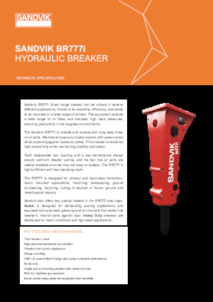 Хидравлични чукове Sandvik BR777i