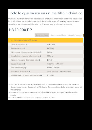 Хидравлични чукове Epiroc HB 10000 DP