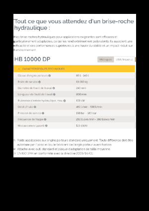 Хидравлични чукове Epiroc HB 10000 DP