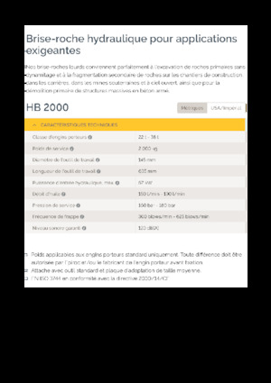 Хидравлични чукове Epiroc HB 2000