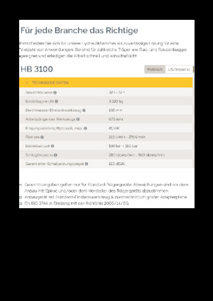 Хидравлични чукове Epiroc HB 3100