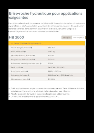 Хидравлични чукове Epiroc HB 3600