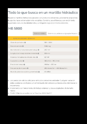 Хидравлични чукове Epiroc HB 5800