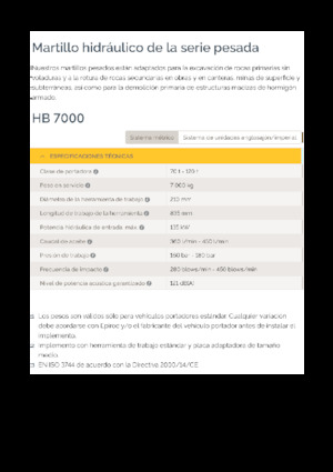 Хидравлични чукове Epiroc HB 7000