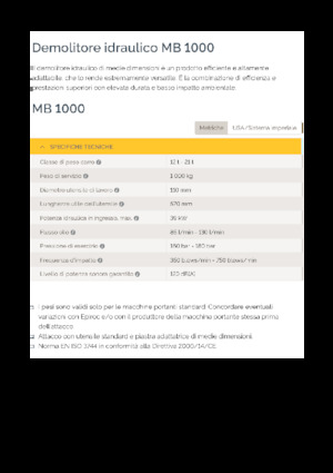 Хидравлични чукове Epiroc MB 1000