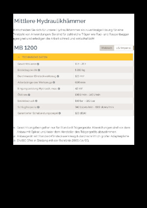 Хидравлични чукове Epiroc MB 1200