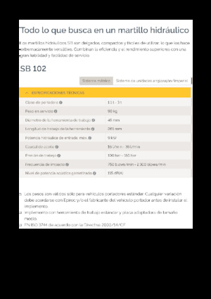 Хидравлични чукове Epiroc SB 102