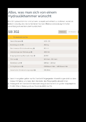 Хидравлични чукове Epiroc SB 302