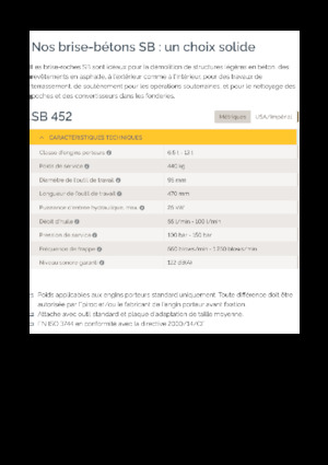 Хидравлични чукове Epiroc SB 452