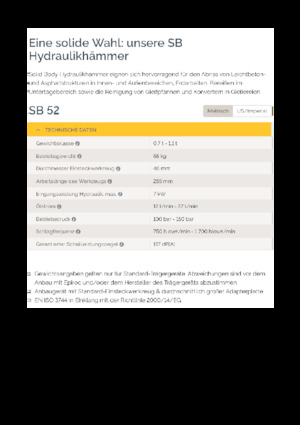 Хидравлични чукове Epiroc SB 52