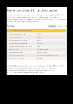 Хидравлични чукове Epiroc SB 52