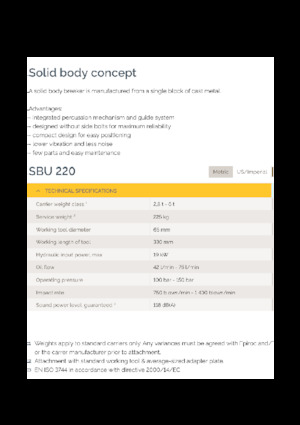 Хидравлични чукове Epiroc SBU 220