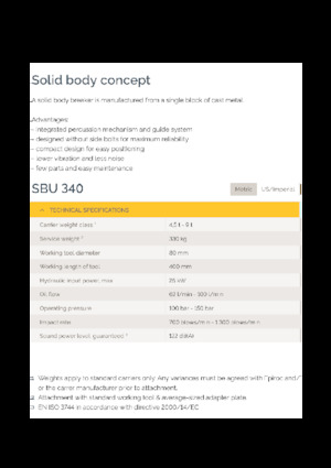 Хидравлични чукове Epiroc SBU 340