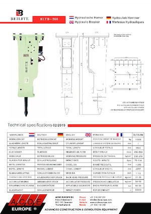 Хидравлични чукове ACDE ASB260