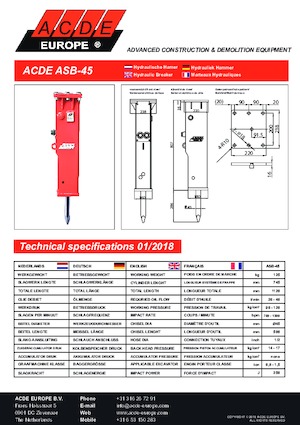 Хидравлични чукове ACDE ASB45