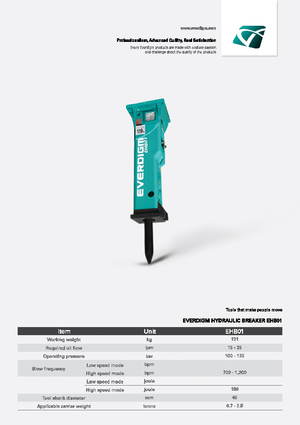 Хидравлични чукове Everdigm EHB01