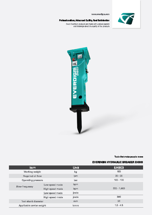 Хидравлични чукове Everdigm EHB03