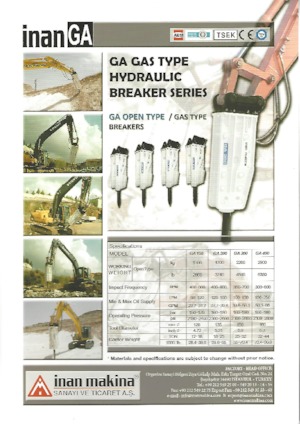 Хидравлични чукове Inan Makina GA300