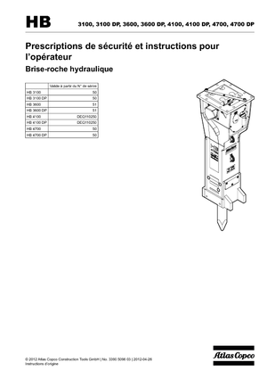 Хидравлични чукове Atlas Copco HB 3100