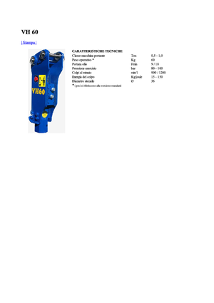 Хидравлични чукове Vistarini VH 60