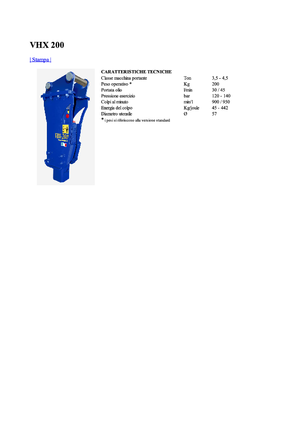 Хидравлични чукове Vistarini VHX 200